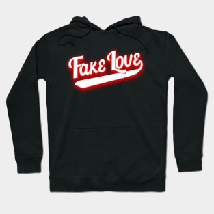 Fake love in red Hoodie